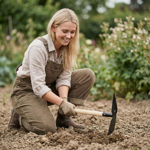 11295C • Kerti szerszám - kapa - 50 cm - fa nyéllel