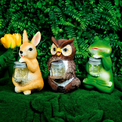 11430A • Szolár állatfigurák - 3 féle - 10 melegfehér LED - 15 cm