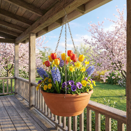 11561 • Virágcserép függesztőlánc - fém - fekete - 50 cm