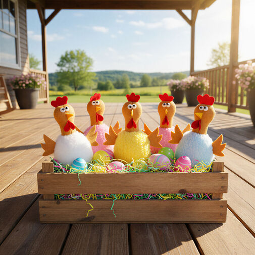 11583 • Textil dekoráció - csirke - 23 cm - 5 féle