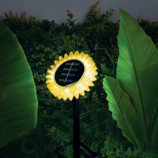 11761B • Szolár napraforgó - sárga - leszúrható / felakasztható - 13 x 6,5 x 35 cm