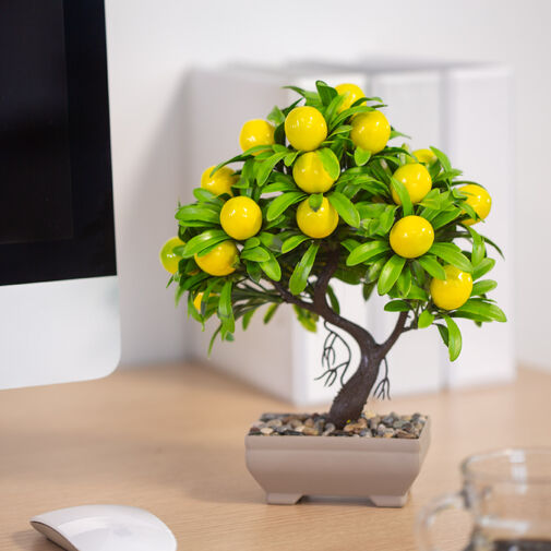 11833 • Műnövény dekoráció - citromfa - 18 x 24 cm