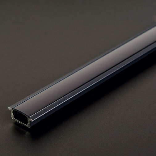 41011M1-BK • LED aluminium profil takaró búra - fekete - 1000 mm (41011A1-hez)