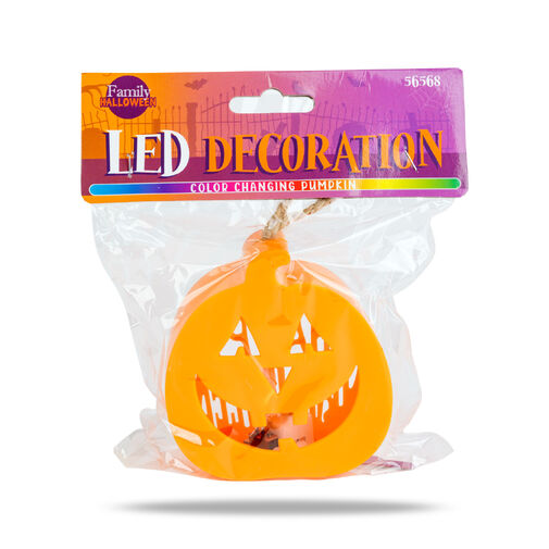 56568 • Halloween-i LED dekor - tök - RGB LED - 3 x LR1130 - 8,5 x 9 x 4 cm