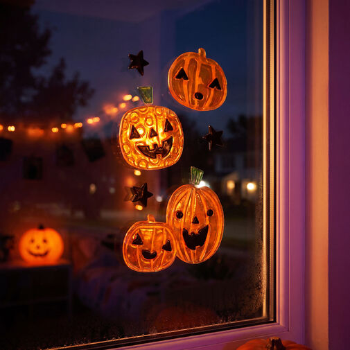 56612 • Halloween-i gél ablakmatrica szett - 15 x 25 cm - 3 féle