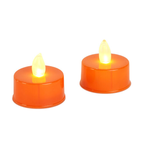 56619A • Halloween-i világító dekoráció - LED-es teamécses - narancssárga - 2 db / csomag