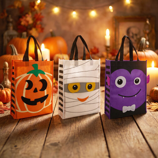 56624 • Halloween-i táska - filc díszítéssel - 40 x 30 cm - 3 féle