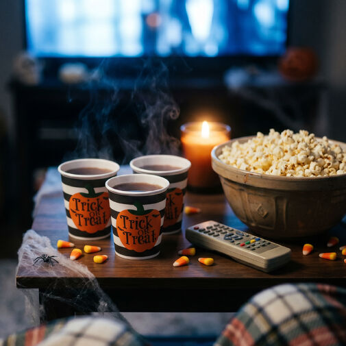 56632A • Halloween-i papírpohár - tök - 2,5 dl - 8 db / csomag