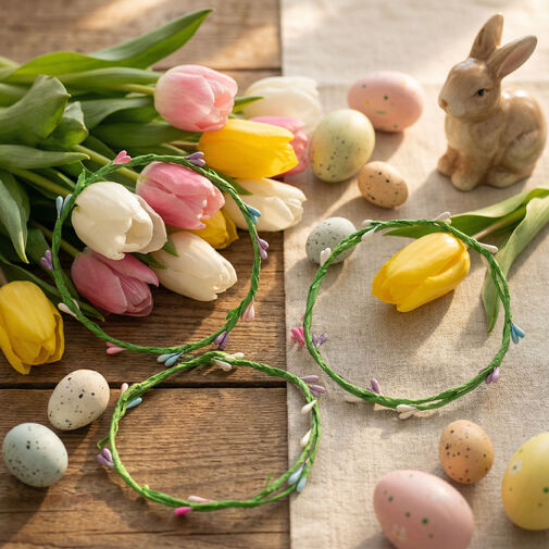 57947 • Húsvéti színes koszorú - 65 cm - 4 db / csomag