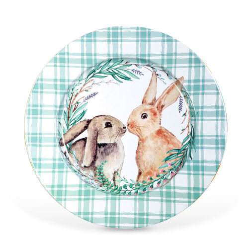 57969A • Húsvéti tálca - fém - nyuszis - 33 cm