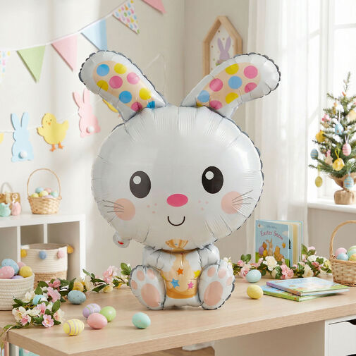 57979 • Húsvéti lufi - nyuszi - alumínium fólia - 78 cm