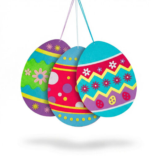 57980 • Húsvéti filc függődísz - tojás - 38 cm x 28 cm - 3 féle