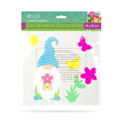 57986 • Húsvéti dekoráció - zselés ablakdekor - 19 x 19 cm - többféle