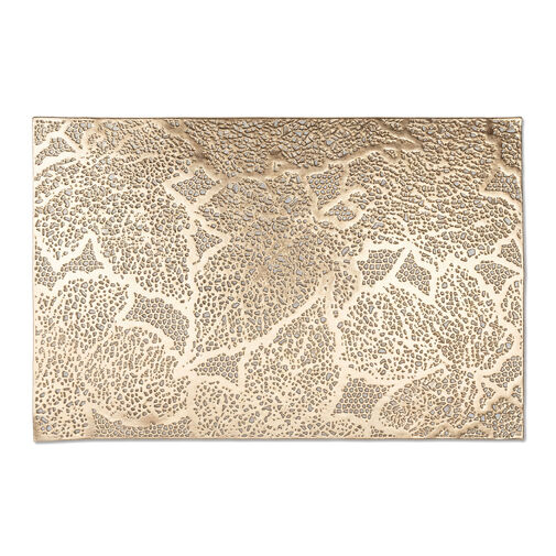 59051A • Tányéralátét - levélmintás - PVC - 45 x 30 cm - arany