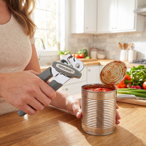 BS40025 • Baker's Secret konzervnyitó - rozsdamentes acél - 18,6 cm - szürke