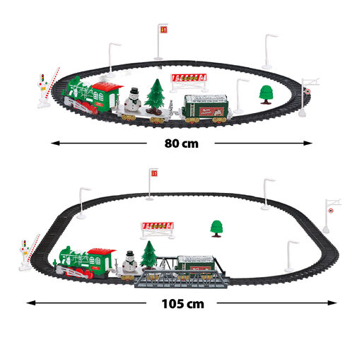 BW2043 • Karácsonyi kisvasút - zenél, világít - elemes